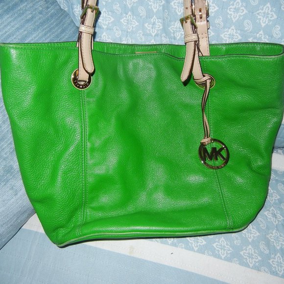 Kelly Green Micheal Kors Shoulder Bag tote - Picture 2 of 12